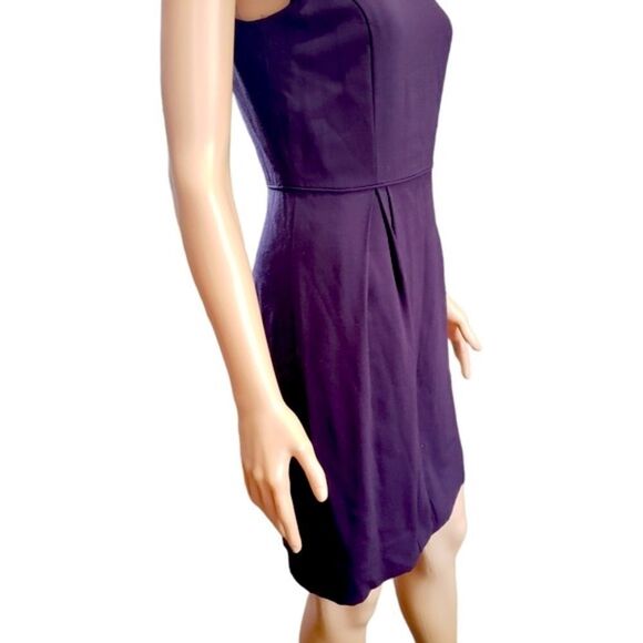 J. CREW 💯% Italian Wool Purple Styled Cap Sleeves Sheath Dress SIZE 4 - Picture 9 of 15